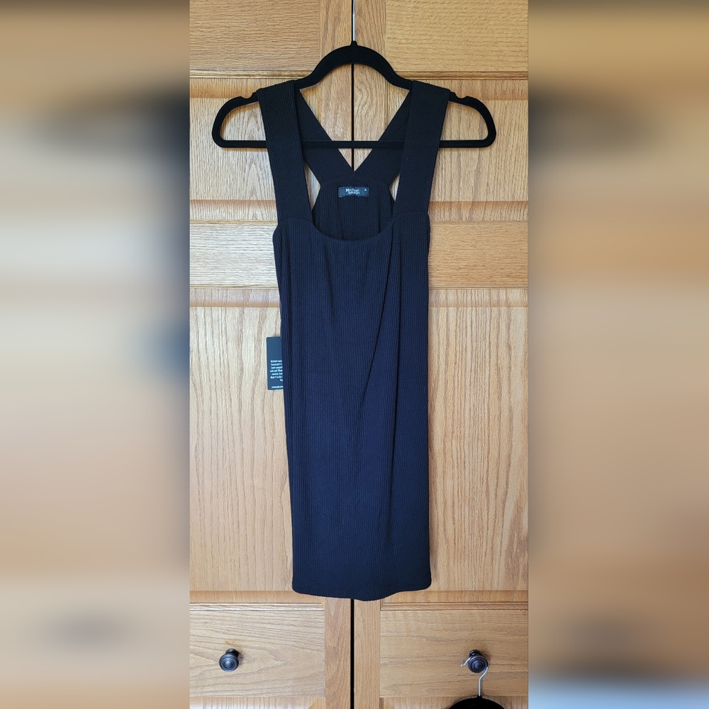 NWT Womens Michael Lauren Black Casual Mini Dress - Size M